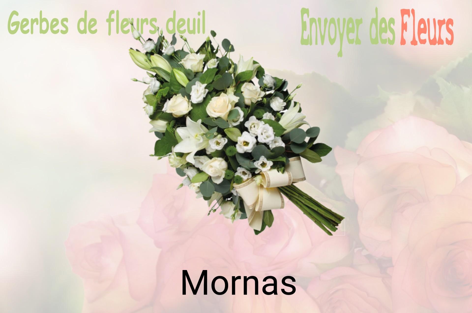 Gerbe de fleurs de deuil livrée à Mornas